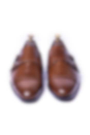 Tan Handcrafted Monk Shoes by ARTIMEN