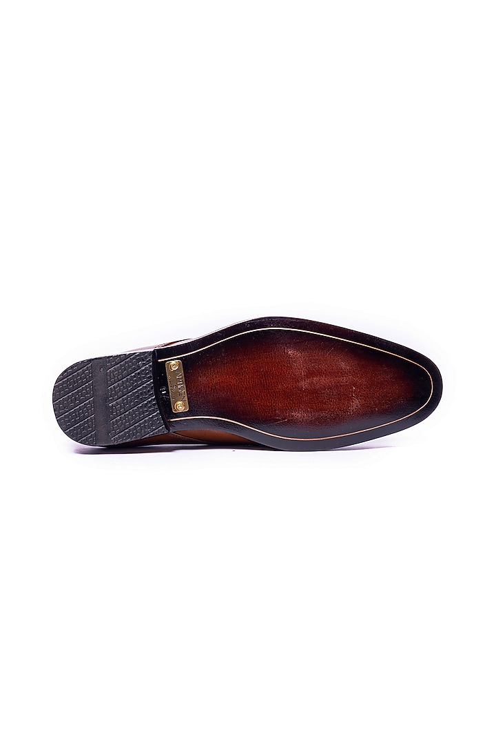 Burnt Tan Leather Shoes by ARTIMEN at Pernia's Pop Up Shop