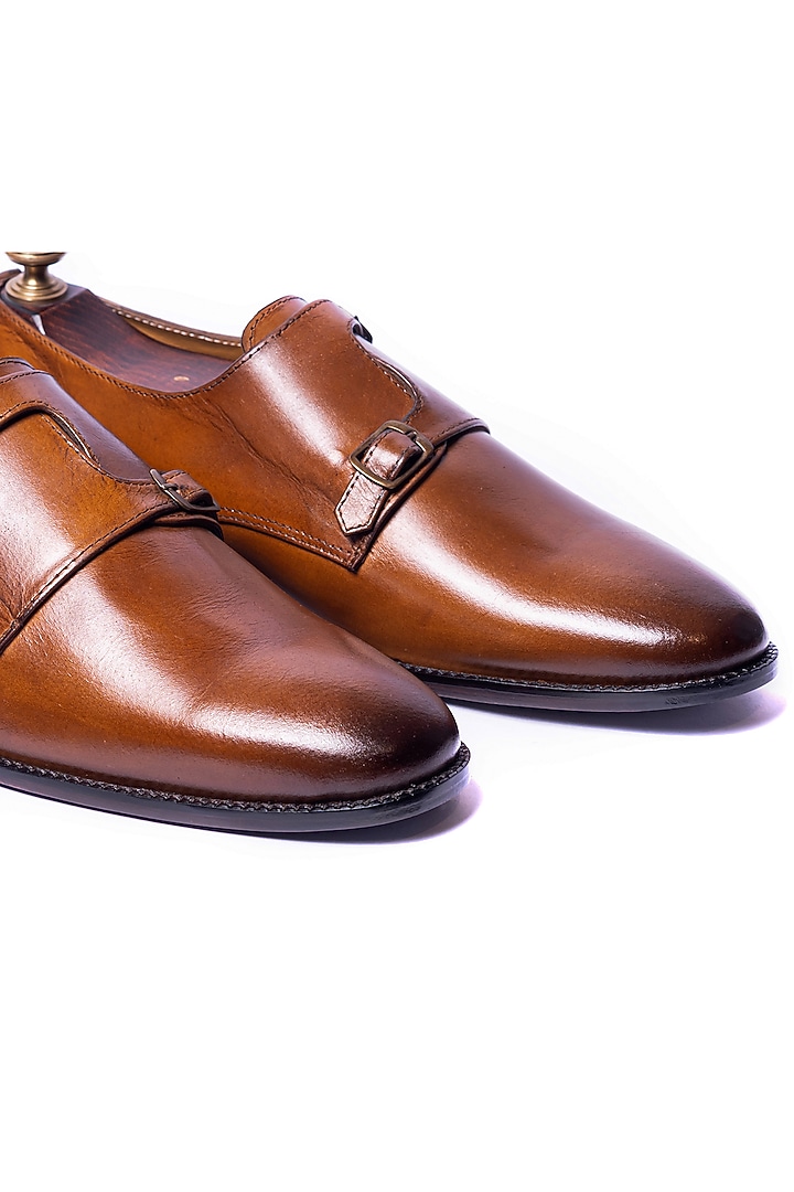 Burnt Tan Leather Shoes by ARTIMEN at Pernia's Pop Up Shop