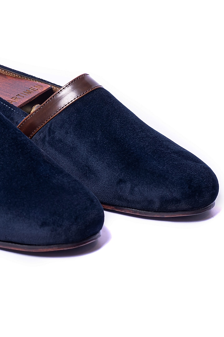Blue Leather Shoes by ARTIMEN at Pernia's Pop Up Shop