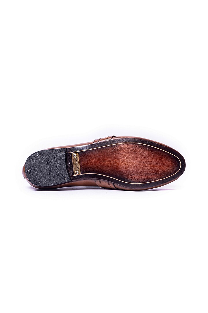 Burnt Tan Leather Loafers by ARTIMEN at Pernia's Pop Up Shop