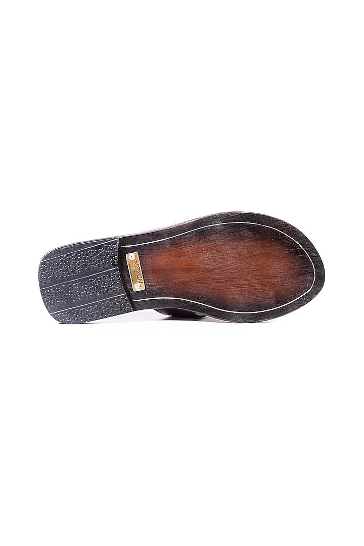 Purple Leather Slippers by ARTIMEN at Pernia's Pop Up Shop