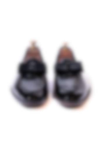 Black Patent Leather Shoes by ARTIMEN