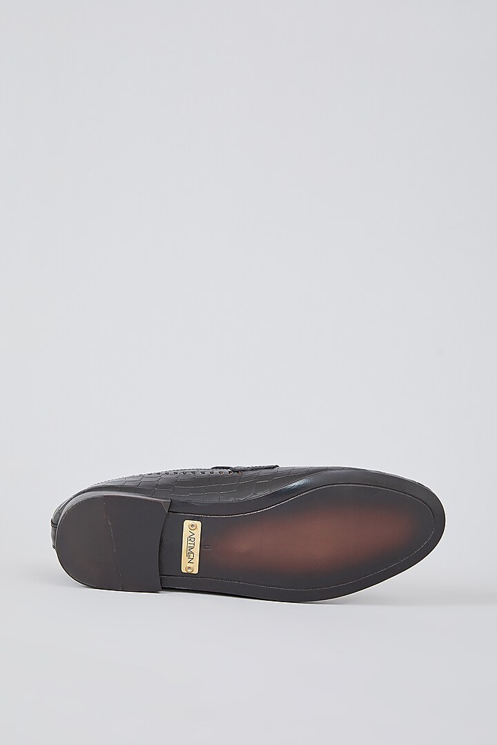 Grey Leather Loafers by ARTIMEN at Pernia's Pop Up Shop