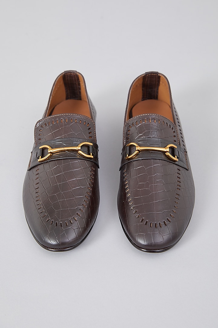 Brown Leather Loafers by ARTIMEN at Pernia's Pop Up Shop