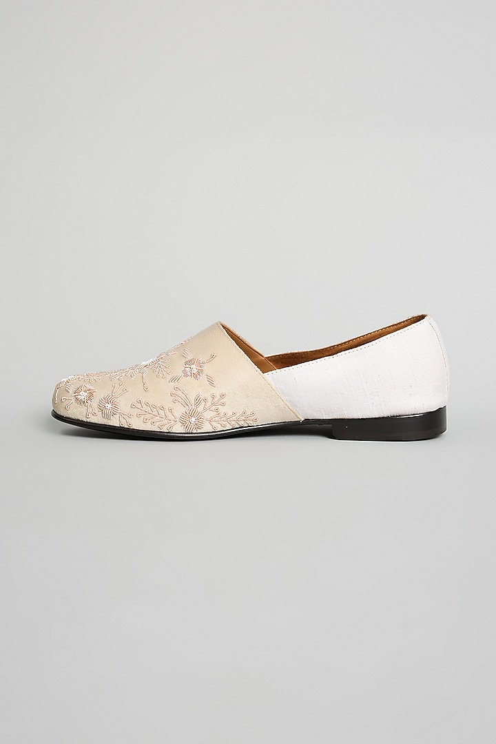 Ivory Leather Loafers by ARTIMEN at Pernia's Pop Up Shop