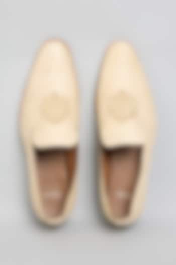Ivory Leather Loafers by ARTIMEN at Pernia's Pop Up Shop
