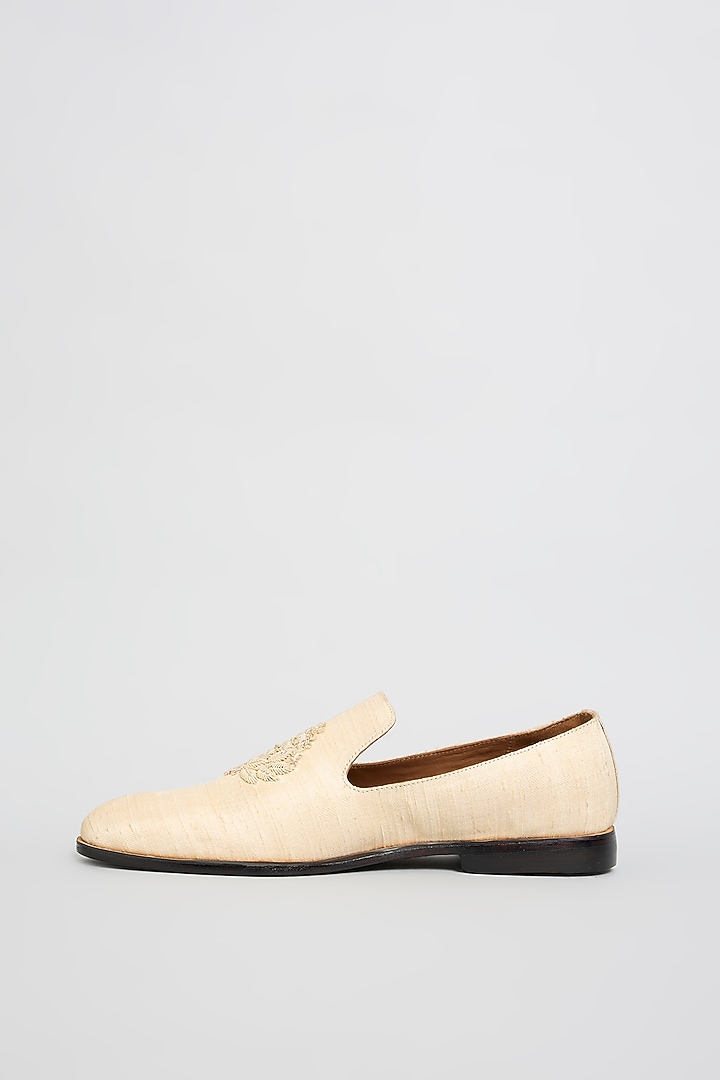 Ivory Leather Loafers by ARTIMEN at Pernia's Pop Up Shop