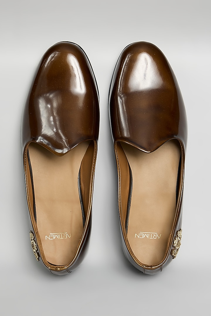 Dark Brown Leather Loafers by ARTIMEN at Pernia's Pop Up Shop