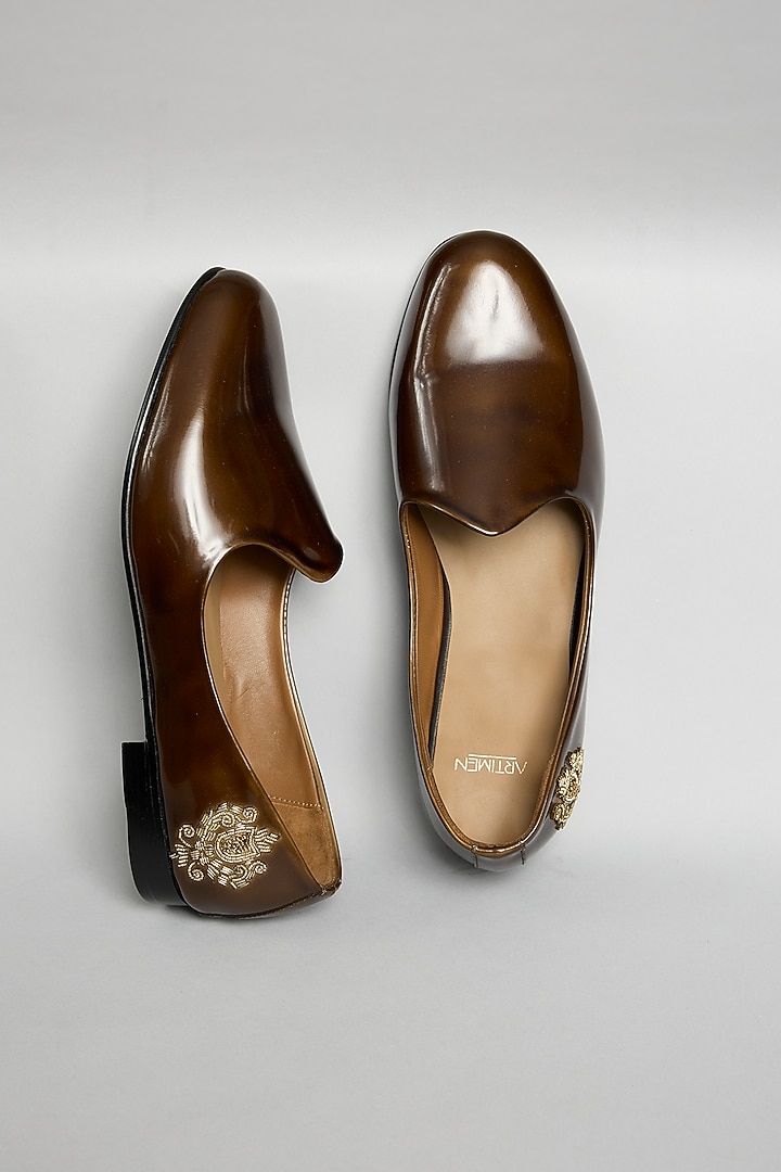 Dark Brown Leather Loafers by ARTIMEN at Pernia's Pop Up Shop