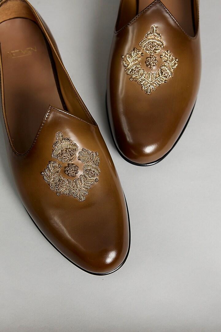 Brown Leather Loafers by ARTIMEN at Pernia's Pop Up Shop