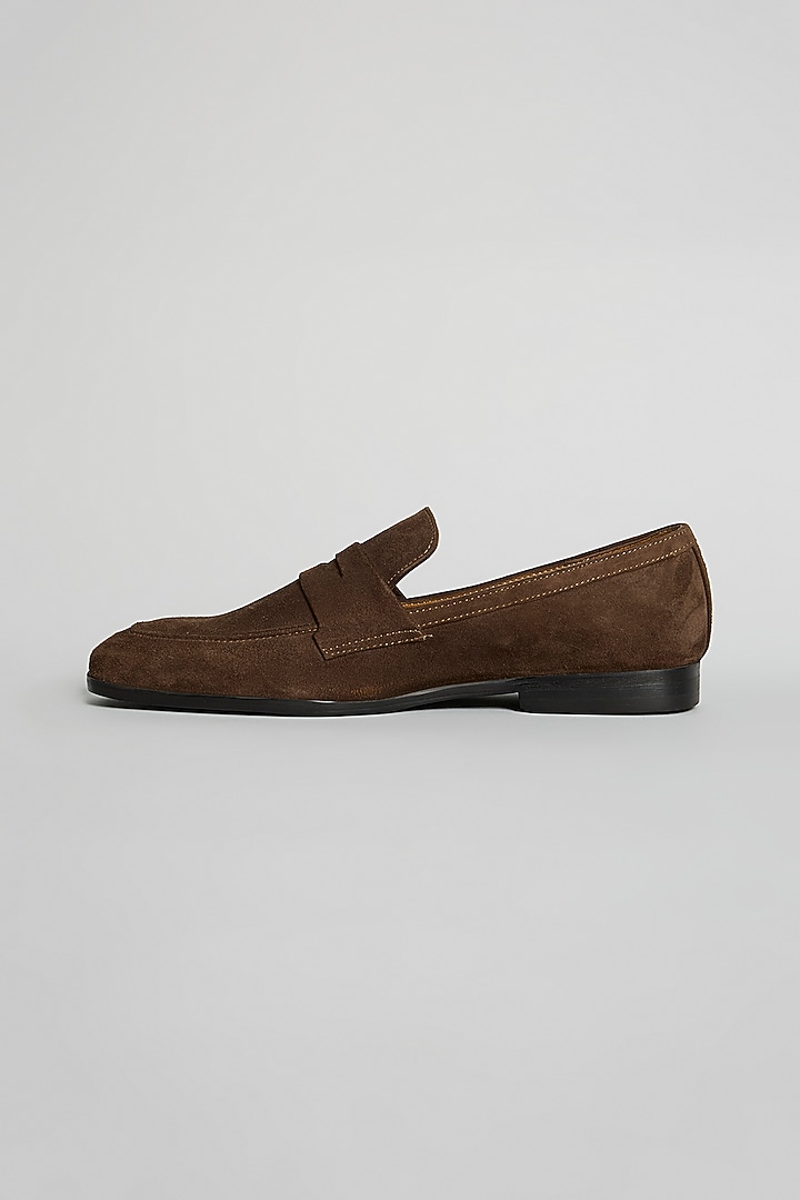 Brown Suede Loafers by ARTIMEN at Pernia's Pop Up Shop