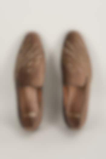 Brown Velvet Loafers by ARTIMEN at Pernia's Pop Up Shop