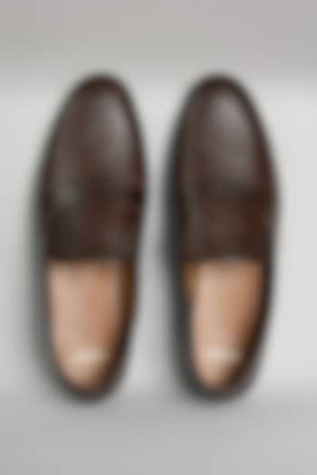 Brown Leather Loafers by ARTIMEN at Pernia's Pop Up Shop