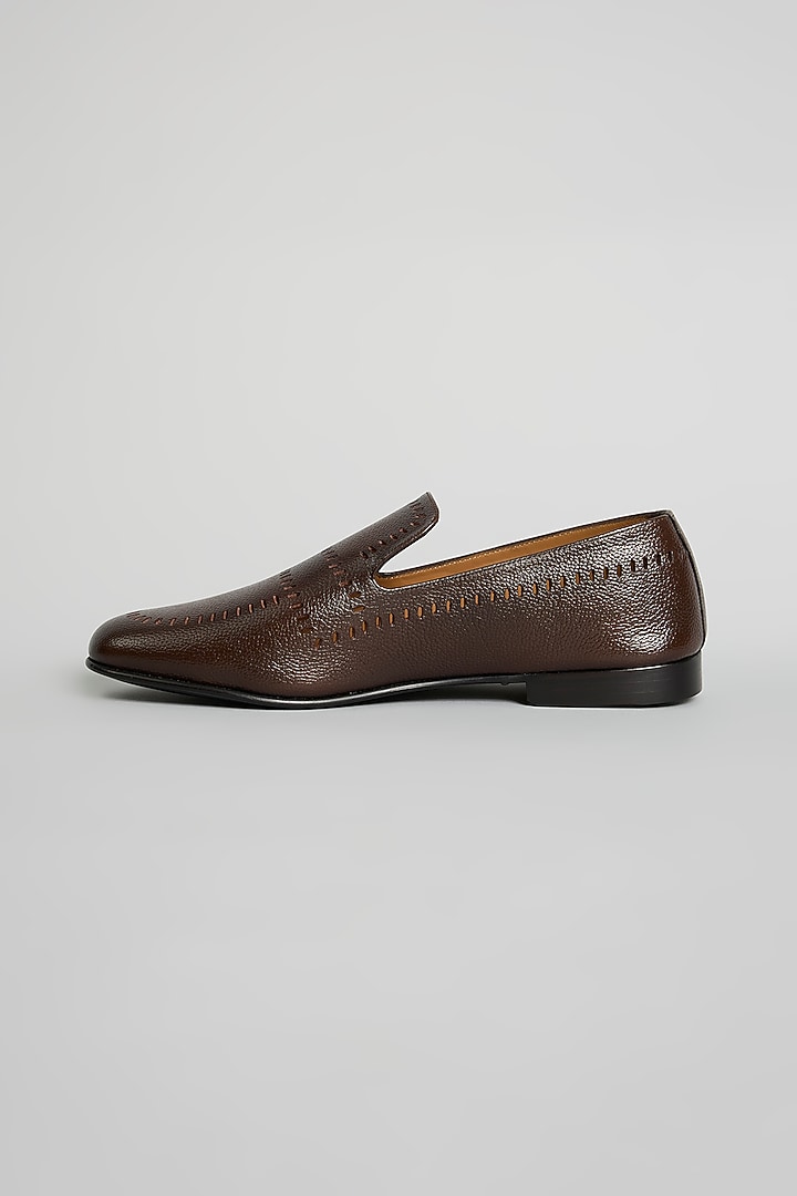 Brown Leather Loafers by ARTIMEN at Pernia's Pop Up Shop