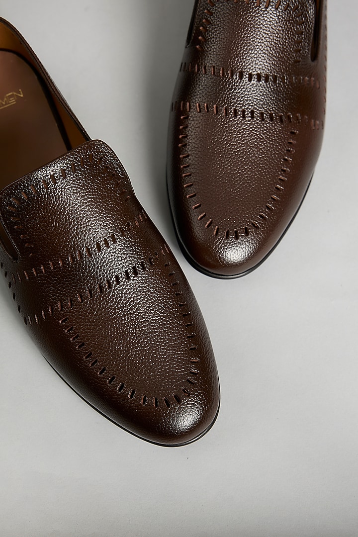 Brown Leather Loafers by ARTIMEN at Pernia's Pop Up Shop