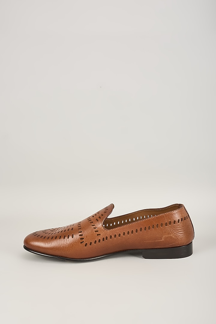 Tan Leather Loafers by ARTIMEN at Pernia's Pop Up Shop