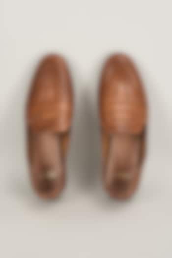 Tan Leather Loafers by ARTIMEN at Pernia's Pop Up Shop
