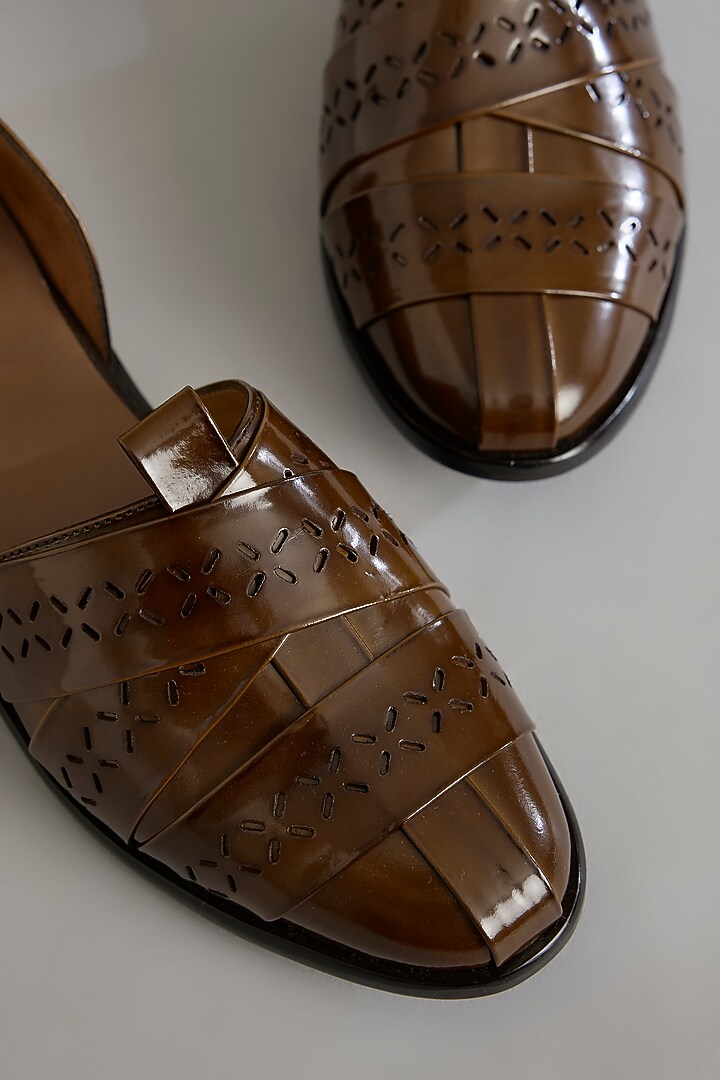 Brown Leather Shoes by ARTIMEN at Pernia's Pop Up Shop