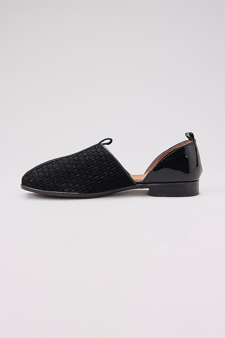 Black Handcrafted Suede Loafers by ARTIMEN at Pernia's Pop Up Shop