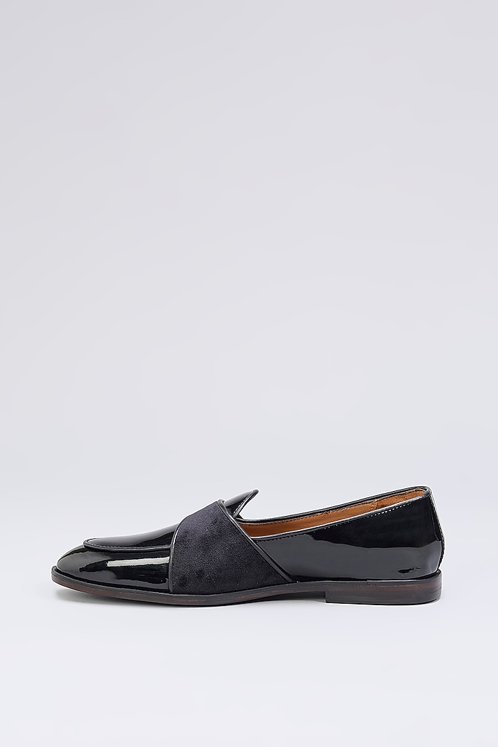 Black Leather & Velvet Loafers by ARTIMEN at Pernia's Pop Up Shop