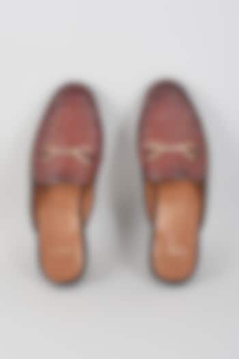 Brown Leather Handcrafted Loafers by ARTIMEN