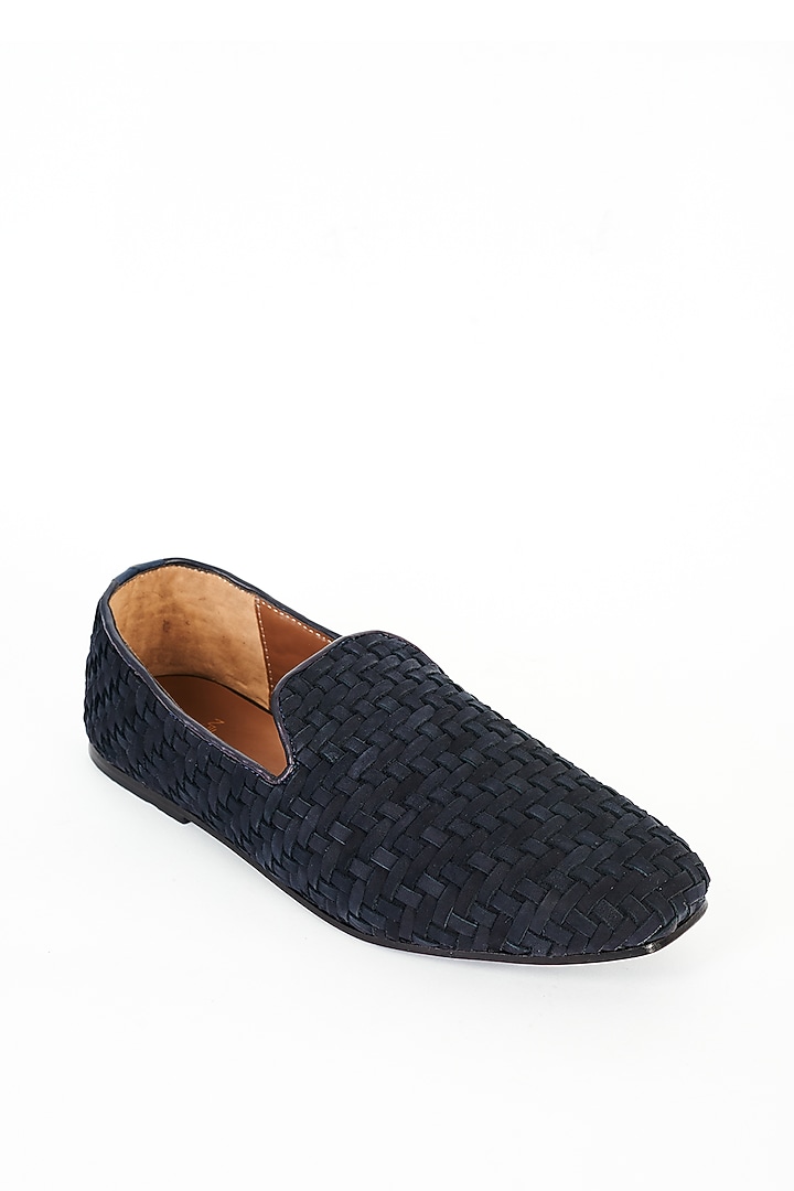 Blue Suede Leather Shoes by ARTIMEN at Pernia's Pop Up Shop