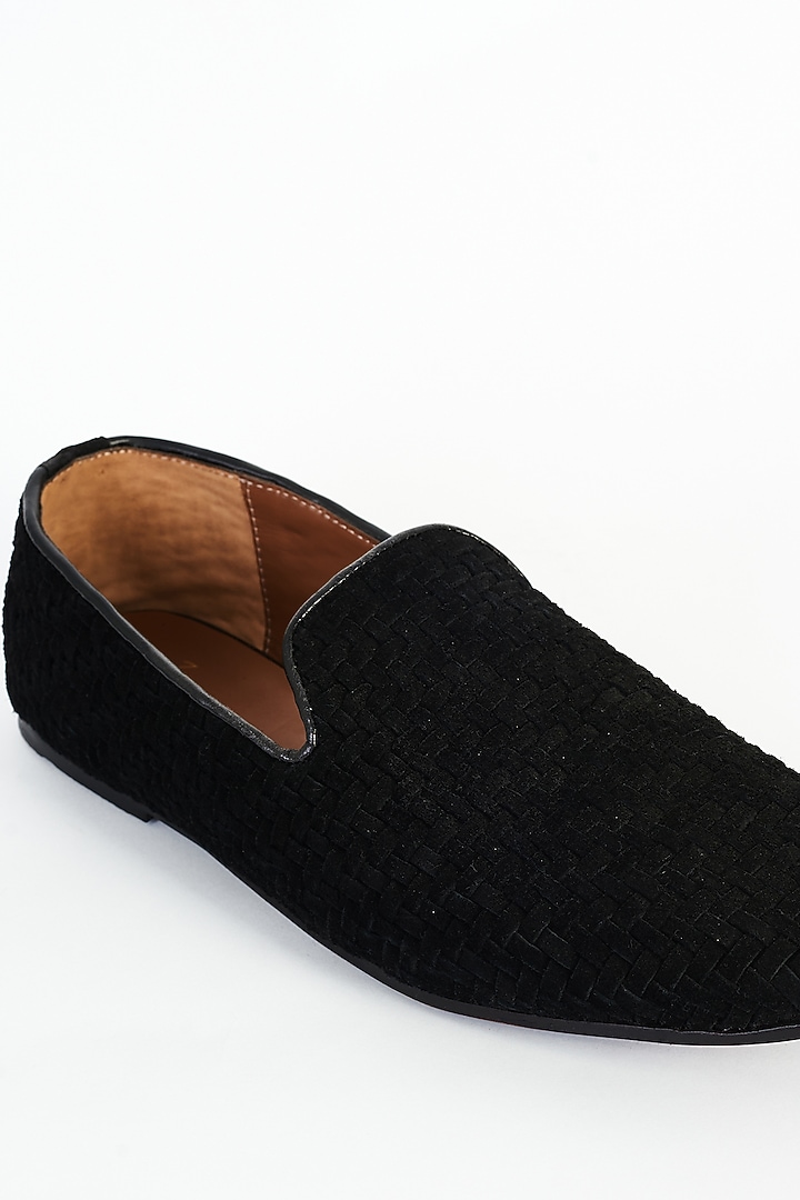 Black Suede Leather Shoes by ARTIMEN at Pernia's Pop Up Shop
