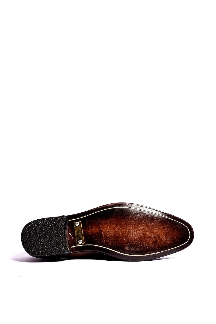 Burnt Brown Leather Loafers by ARTIMEN at Pernia's Pop Up Shop
