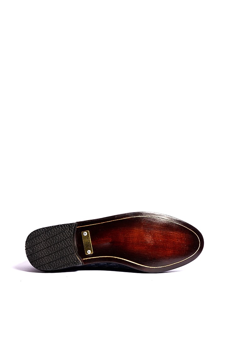 Blue Pure Leather Loafers by ARTIMEN at Pernia's Pop Up Shop