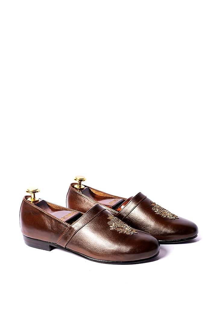 Deep Brown Leather Loafers by ARTIMEN at Pernia's Pop Up Shop