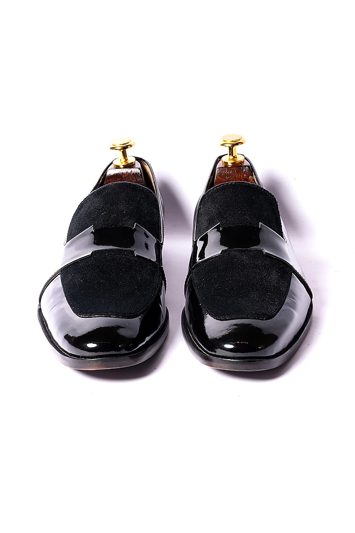 Black Leather Loafers by ARTIMEN