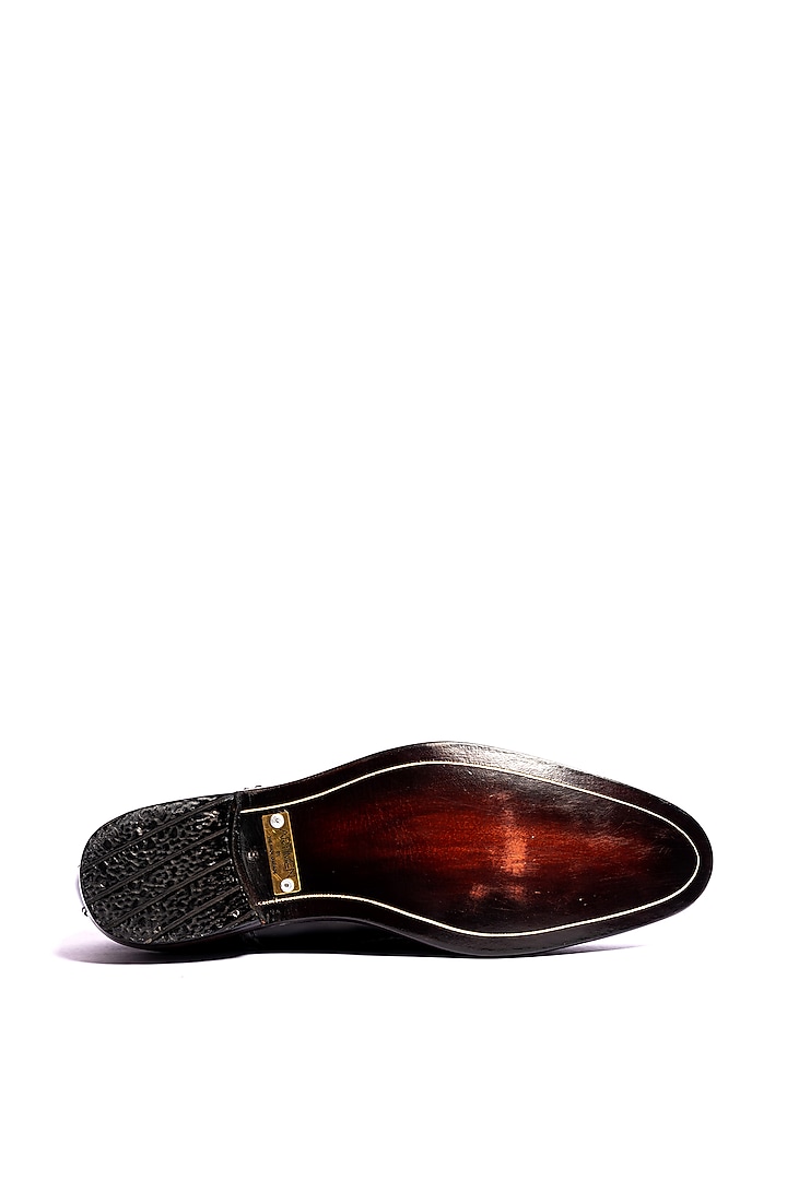 Black Leather Brogue Shoes by ARTIMEN at Pernia's Pop Up Shop