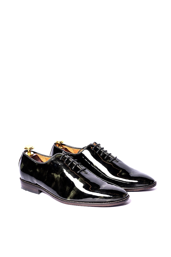 Black & Grey Leather Loafers by ARTIMEN at Pernia's Pop Up Shop