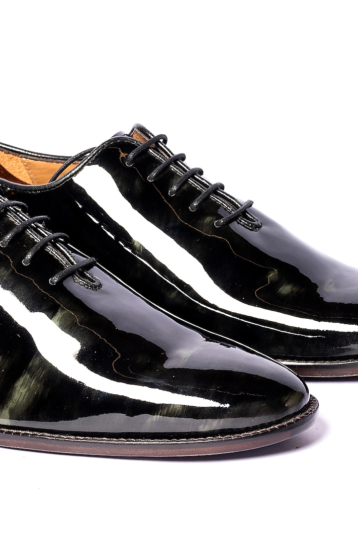 Black & Grey Leather Loafers by ARTIMEN at Pernia's Pop Up Shop