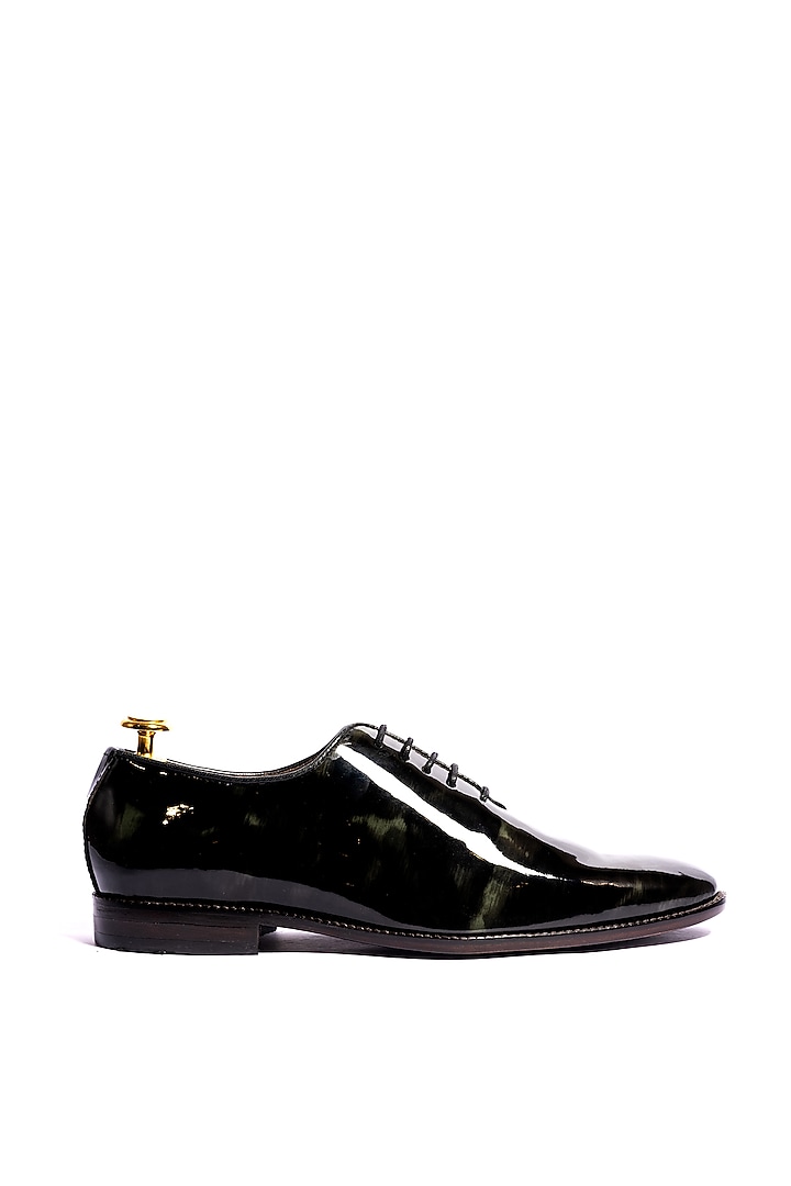 Black & Grey Leather Loafers by ARTIMEN at Pernia's Pop Up Shop