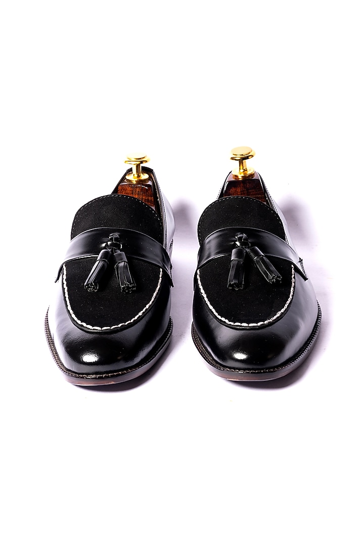 Black Suede & Leather Loafers by ARTIMEN at Pernia's Pop Up Shop