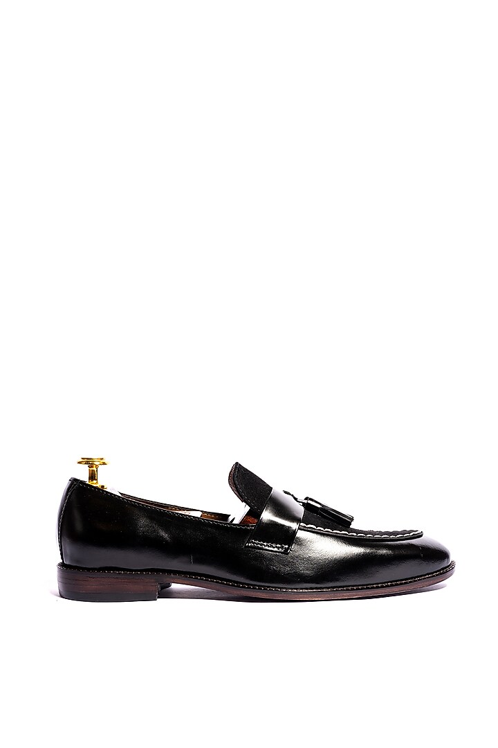 Black Suede & Leather Loafers by ARTIMEN at Pernia's Pop Up Shop