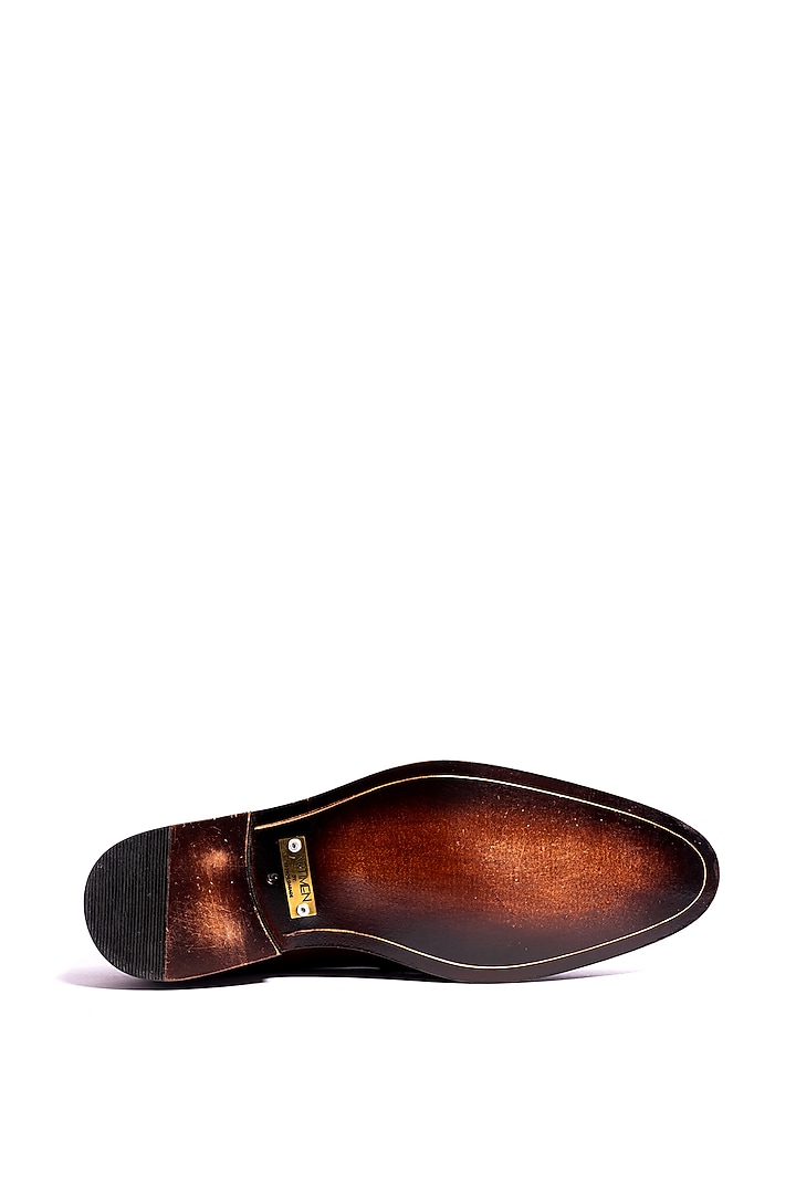 Brown Handcrafted Leather Loafers by ARTIMEN at Pernia's Pop Up Shop