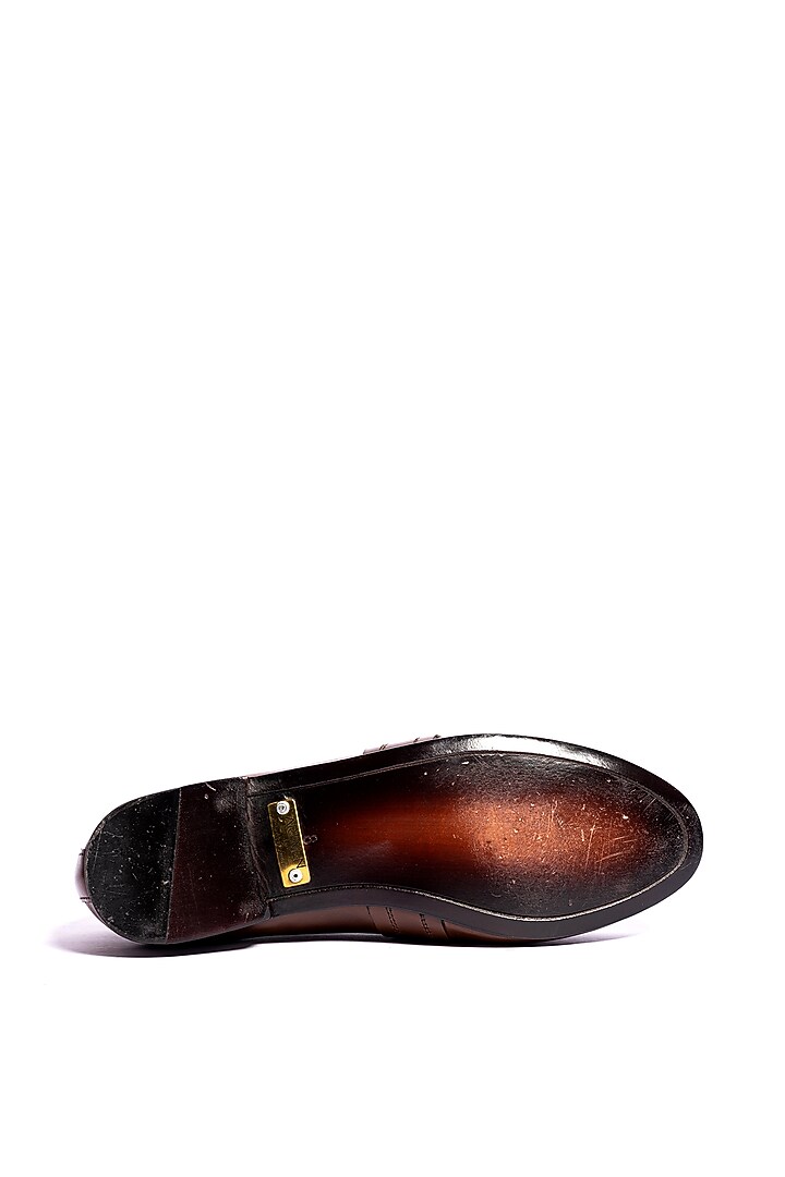 Burnt Tan Leather Loafers by ARTIMEN at Pernia's Pop Up Shop