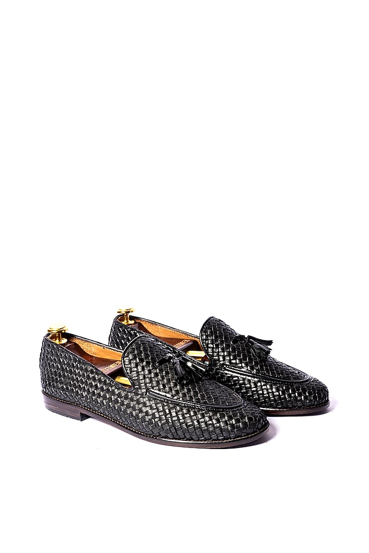 Black Pure Leather Loafers by ARTIMEN at Pernia's Pop Up Shop
