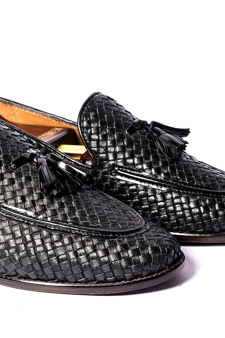 Black Pure Leather Loafers by ARTIMEN at Pernia's Pop Up Shop