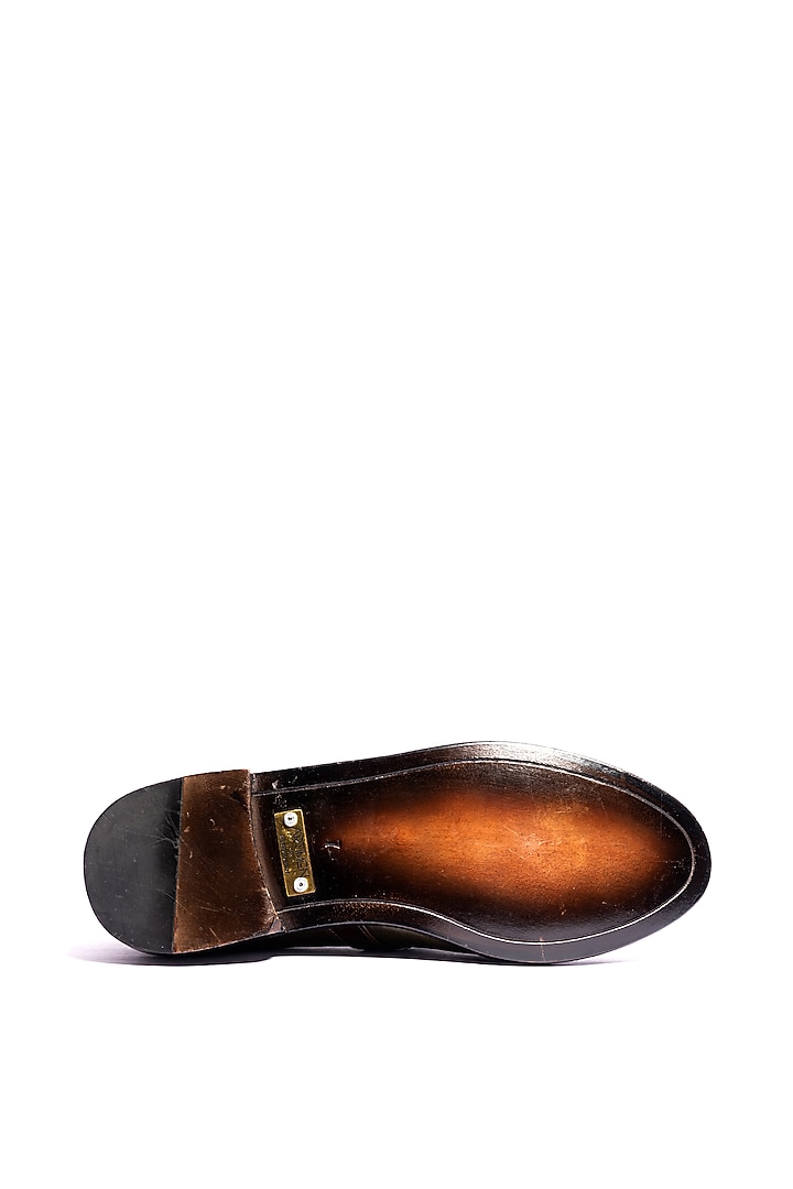 Black & Green Patent Leather Loafers by ARTIMEN at Pernia's Pop Up Shop