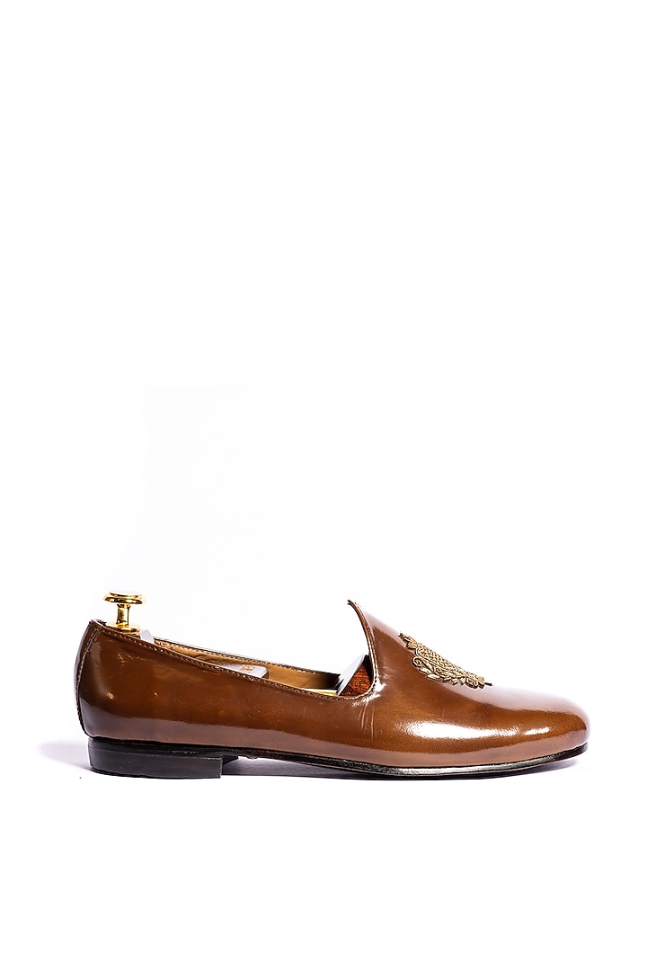 Burnt Brown Leather Loafers by ARTIMEN at Pernia's Pop Up Shop