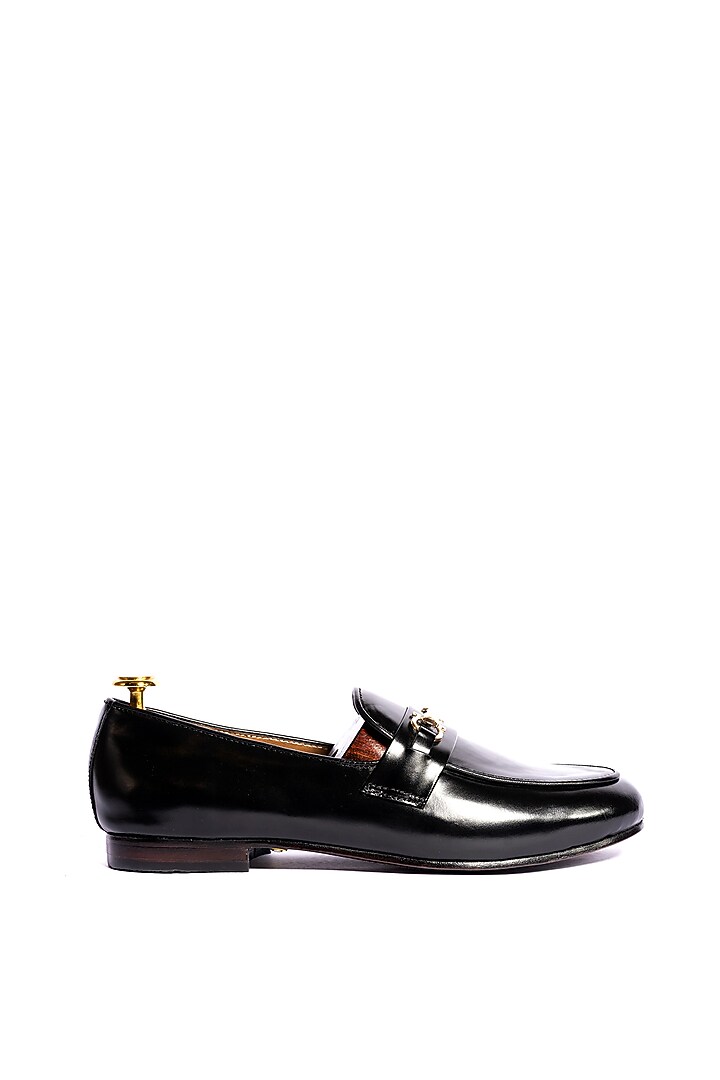 Black Leather Horsebit Loafers by ARTIMEN at Pernia's Pop Up Shop