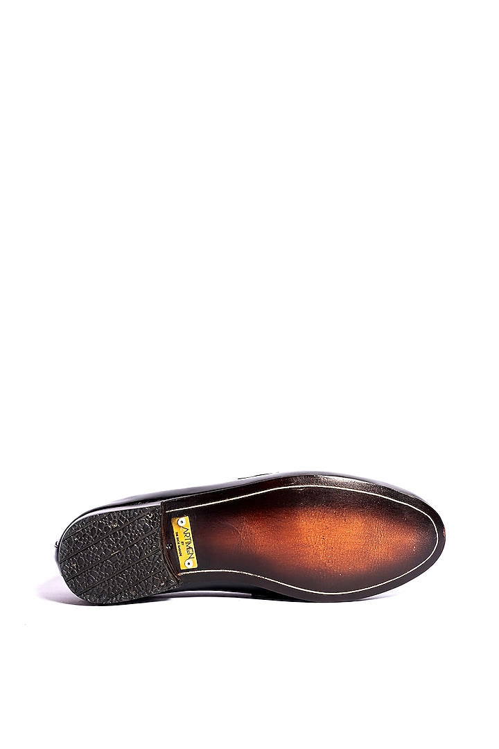 Black Leather Horsebit Loafers by ARTIMEN at Pernia's Pop Up Shop