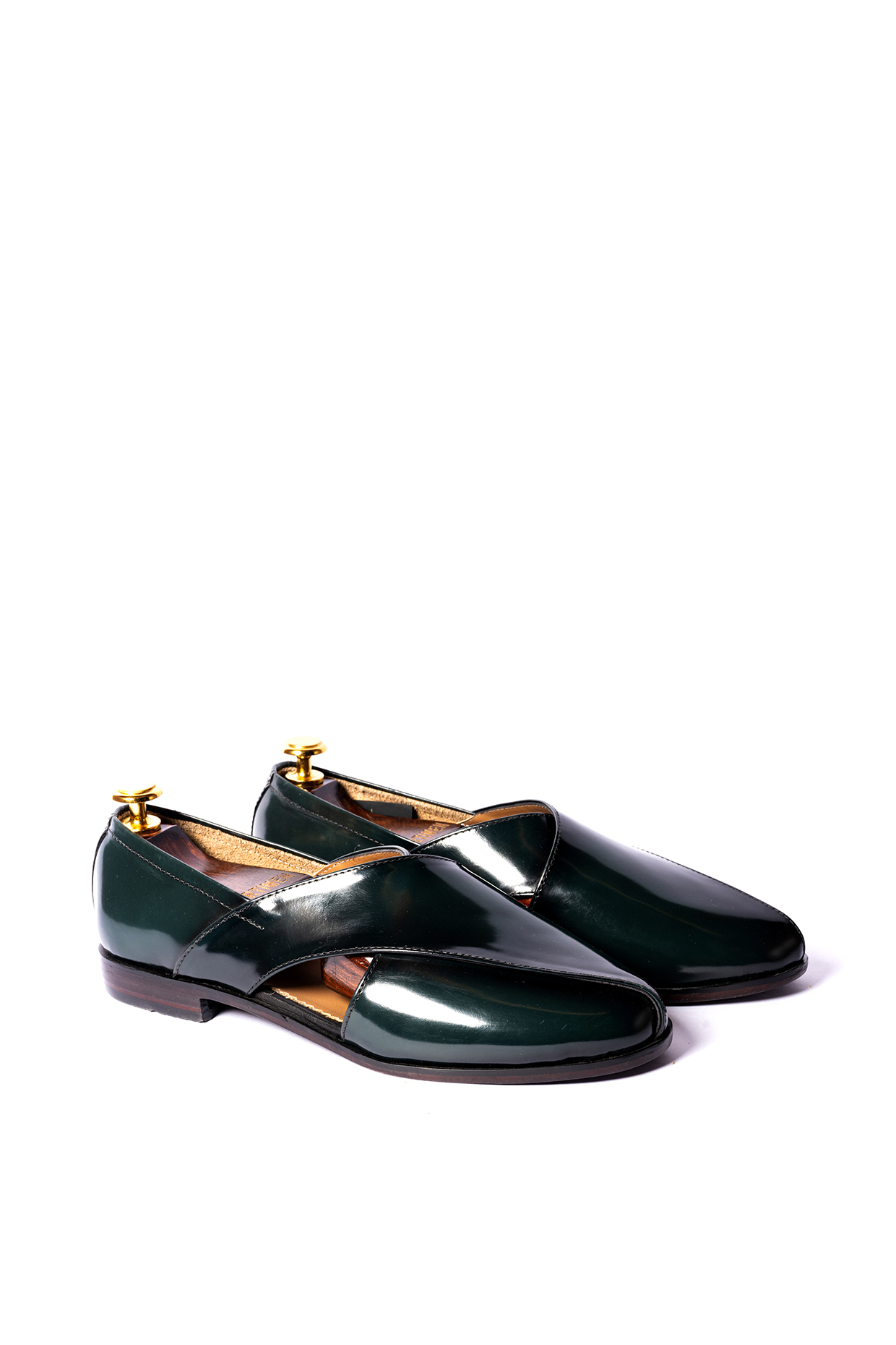 Green Leather Peshawari by ARTIMEN