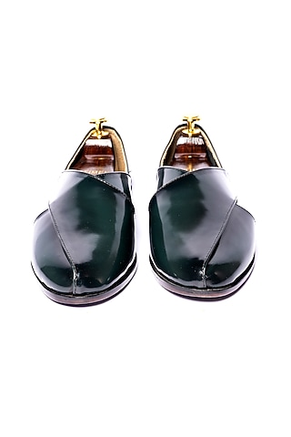Green Leather Peshawari by ARTIMEN