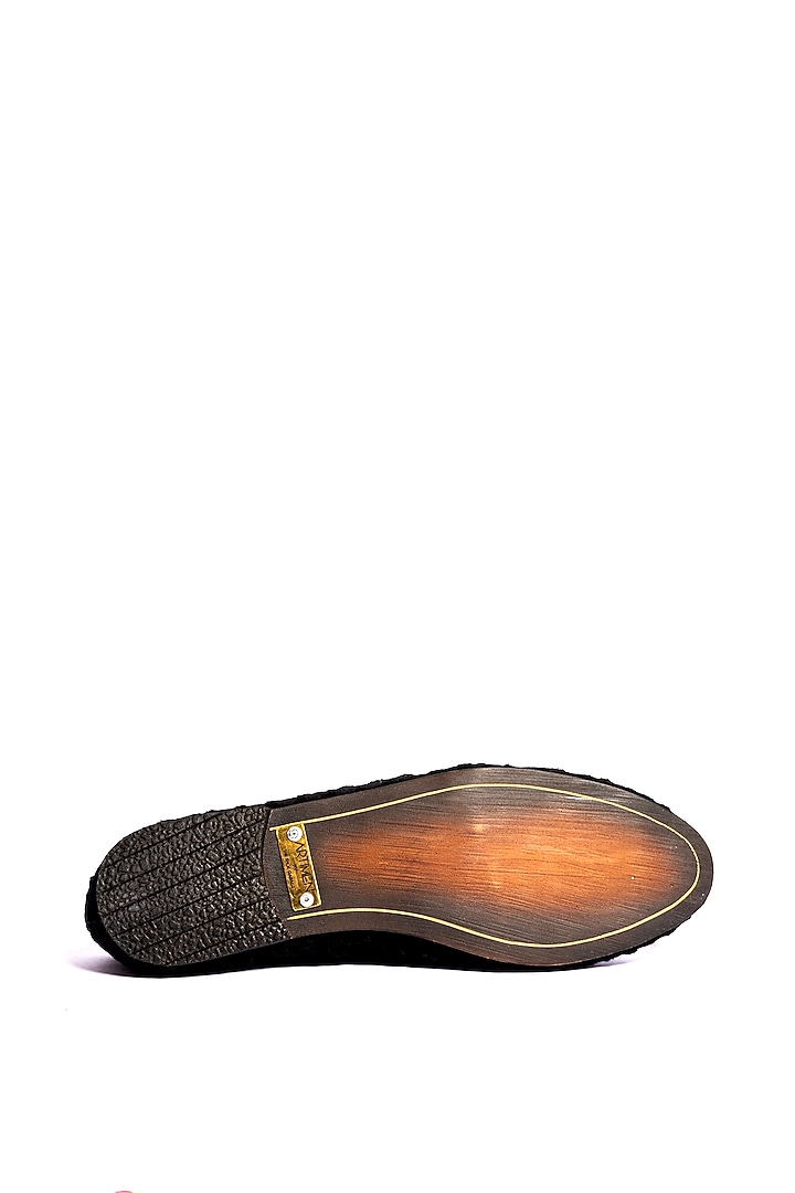 Black Stone Washed Fabric Loafers by ARTIMEN at Pernia's Pop Up Shop