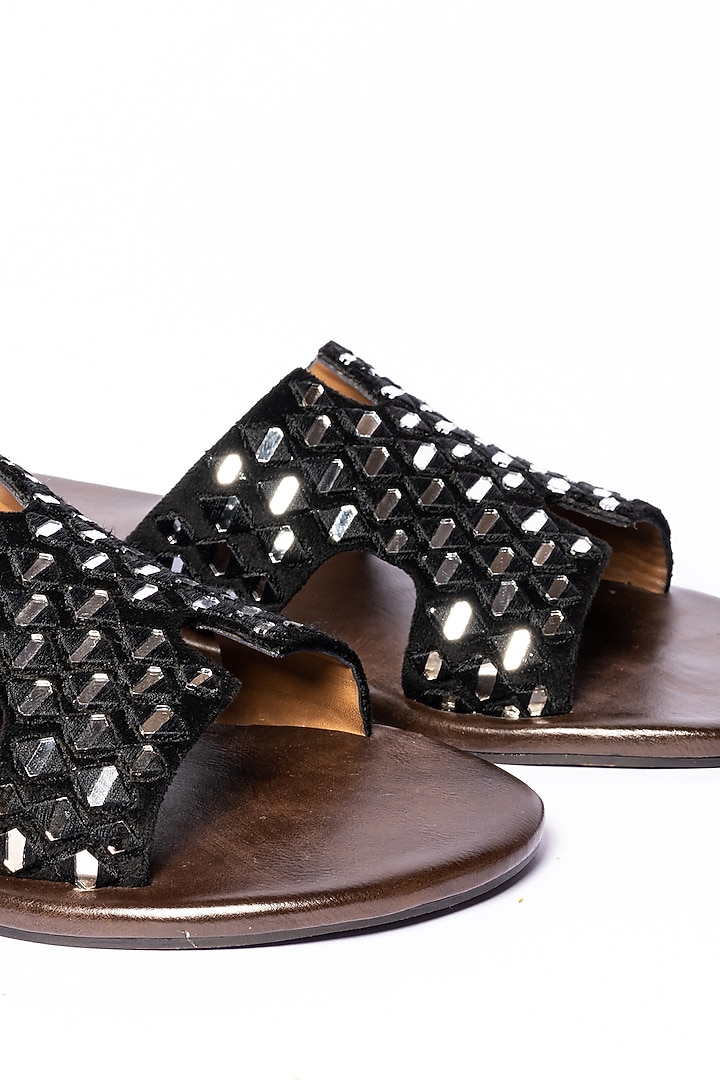 Black Velvet Slippers by ARTIMEN at Pernia's Pop Up Shop